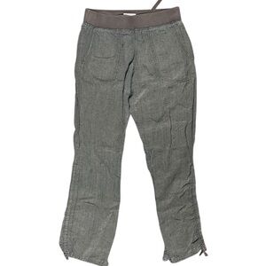 Toad & Co Green Gray Linen Pull On Casual Pants Outdoor Weekend Hiking Women XS